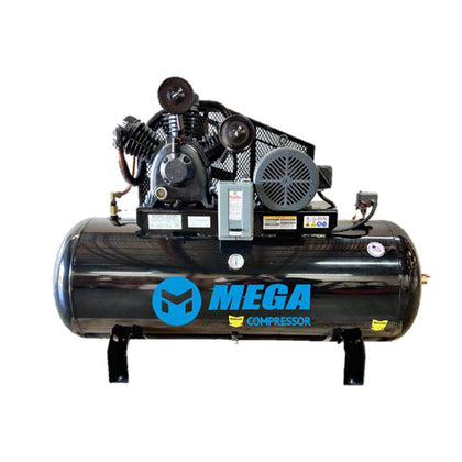 MEGA MP-10120H1-CR Compressor 80 Gallon - Cast Iron Oil Lubricated Belt Drive