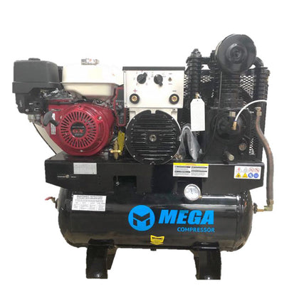 MEGA MP-50120DPBA Industrial Duplex Electric Air Compressor 120 gal Ho ...