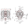 Zeeline ZE0816PB 0 5 inch Polypropylene Double Diaphragm Pump | RepQuip Sales Inc.