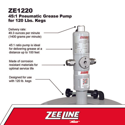 Zeeline by Milton ZE1220 – 45:1  Grease Pump For 120 lbs. Kegs