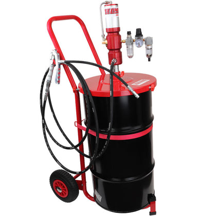 Zeeline ZE1220PKC 60 1 Premium Grease Pump for 120 lbs Kegs Package with cart | RepQuip Sales Inc.