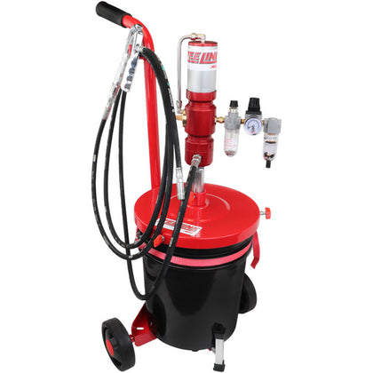 Zeeline by Milton ZE3574PKC – 60:1 - Premium Grease Pump For 25 50 lbs. Pails Package With Cart