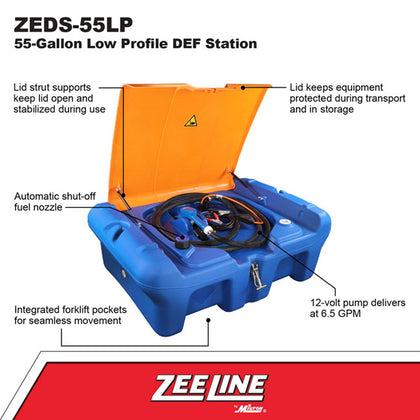 Zeeline ZEDS 55LP 55 Gallon Low Profile Portable DEF Station | RepQuip Sales Inc.