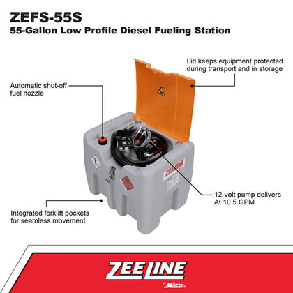 Zeeline ZEFS 55S 55 Gallon Portable Diesel Fueling Station | RepQuip Sales Inc.