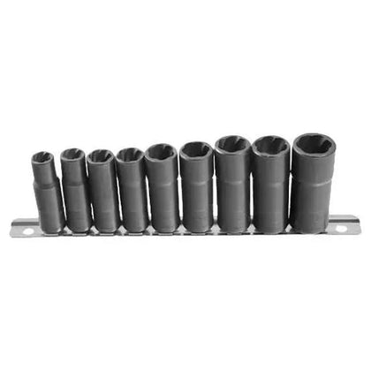 Ken-Tool 30109 30109 Twist Socket Set On Rail 9 Pcs