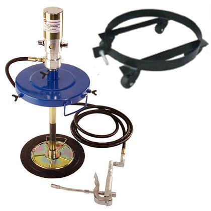 AFF 8621A 50:1 Air-Operated Portable Grease Unit (16Gal) W/ Band-Style Dolly - RepQuip Sales