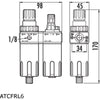 PCL ATCFRL12 Filter-Regulator-Lubricator, 1/2 inch Npt  - RepQuip Sales