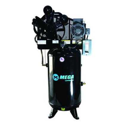 Mega Power MP-7580VM10U 7.5HP Vertical Air Compressor w/ Mag Starter Two Stage - RepQuip Sales