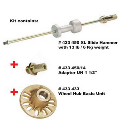 Mueller-Kueps 433 437 | X-Large Wheel Hub Slide Hammer Kit (13 Lb) - RepQuip Sales