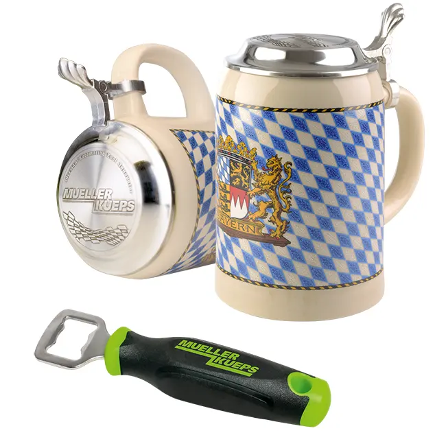 Mueller-Kueps Beer Mug and bottle opener - RepQuip Sales