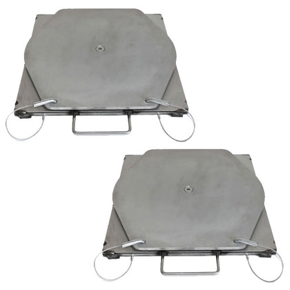 QSP 25-130 Pair of Wheel Alignment Stainless Steel Medium-Duty Turnplates with handles